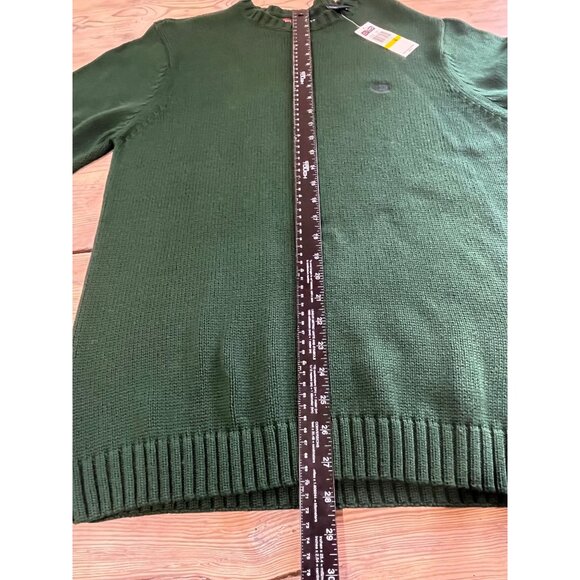 VTG Chaps Crew Neck Sweater Mens M Green Embroidered Crest 90s - Picture 6 of 6